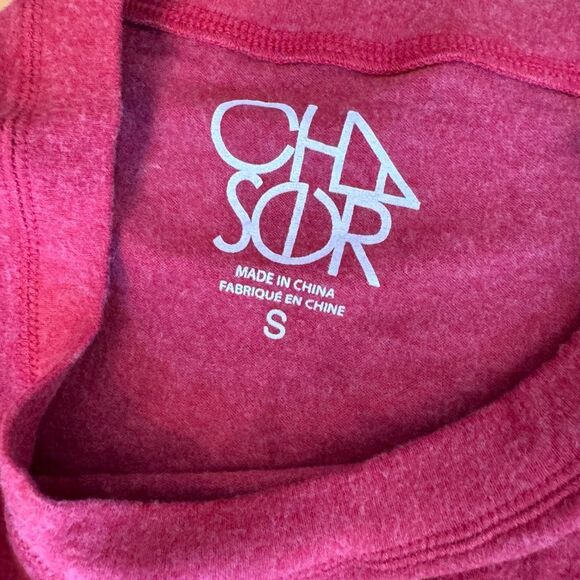 Chaser lucky Saturday Long Sleeve Crew Neck Boxy red Pullover size small m5 - Picture 3 of 5